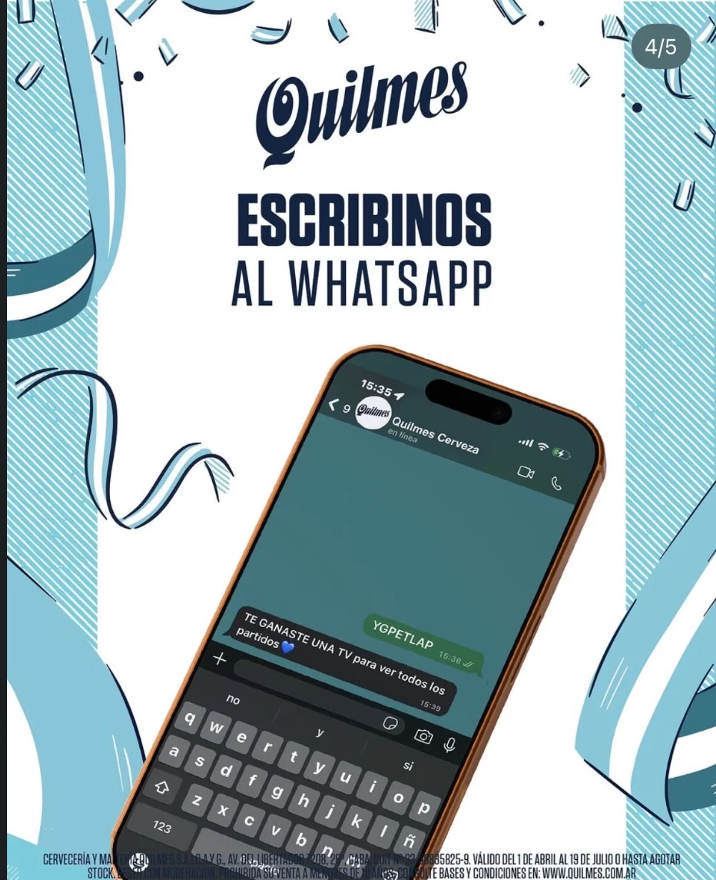 Sorteo Mundial en WhatsApp